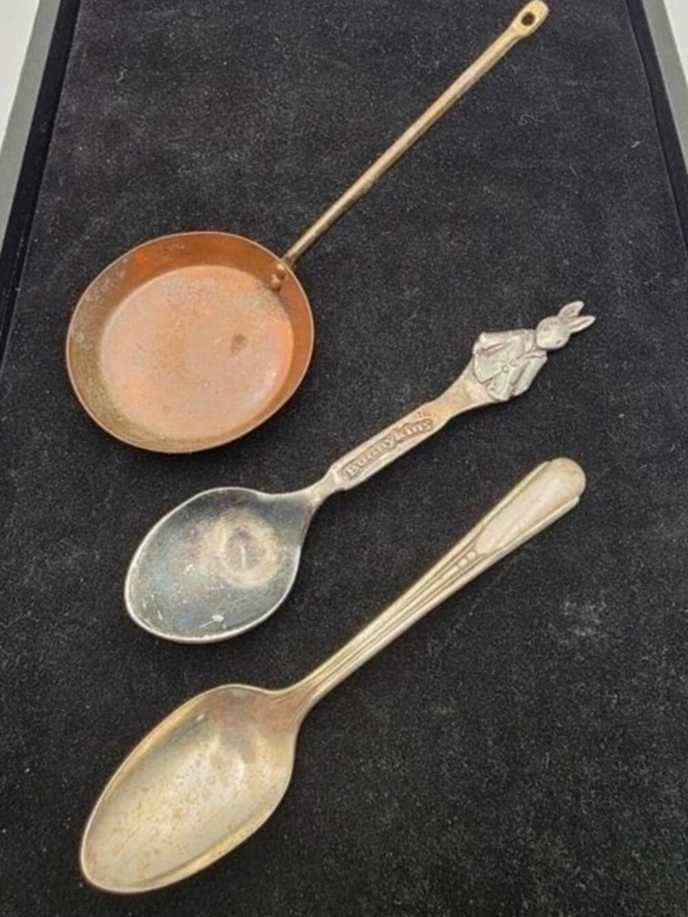 Vintage Utensil Lot Copper Mini Pan Decorative Spoon Kitchen Collectibles